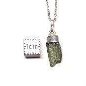 Véritable Moldavite Pendentif Avec Monture en Argent 2219