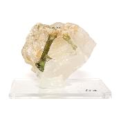 Tourmaline Verte sur gangue pierre brute 2971