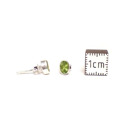 Péridot Boucles d'Oreilles Ovale Facette BO2B