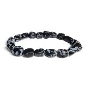 Obsidienne Flocon de Neige Bracelet Roulé