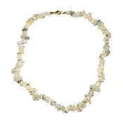 Préhnite Inclusions Epidote Collier Baroque