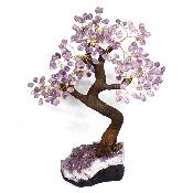 Arbre de Vie pierres roulées Améthyste sur base en Améthyste 0001