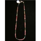 Tourmaline Multicolore Collier Bouton