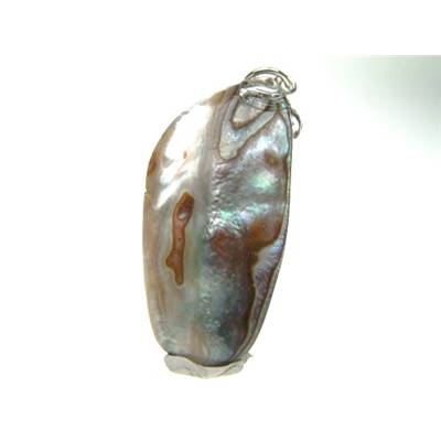 Nacre Pendentif Pierre Roulée