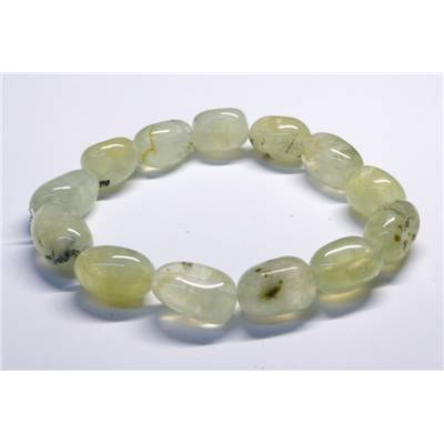 Préhnite Inclusions Epidote Bracelet Roulé