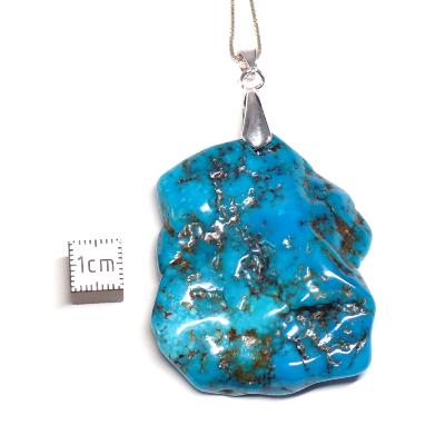 Turquoise de Chine pendentif Plaque 04917