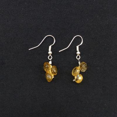 Création Pétales Citrine Naturelle Boucles d'oreilles 13669