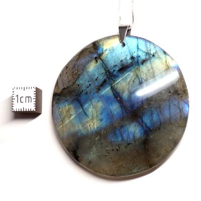 Labradorite pendentif disque 15213