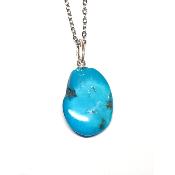 Turquoise Sleeping Beauty Pendentif Pierre Roulée 2188