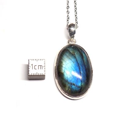 Labradorite Pendentif avec Monture en Argent 2209