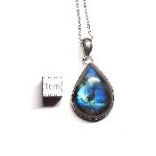 Labradorite Pendentif avec Monture en Argent 2213