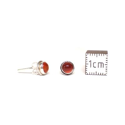 Cornaline Boucles d'Oreilles Ronde Choix n°1 BO1A