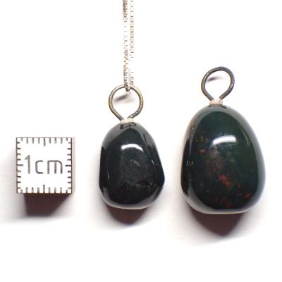 Jaspe Vert Pendentif Pierre Roulée