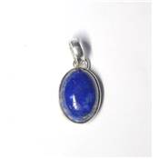 Lapis-Lazuli d'Afghanistan Pendentif avec Monture en Argent