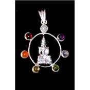 7 Chakras Pendentif Métal Argenté Choix n°59