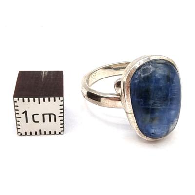 Cyanite Bleue Bague en Argent 14746 / Taille réglable