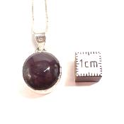 Rubis Etoilé Pendentif avec Monture en Argent n° 15057