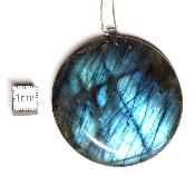 Labradorite pendentif disque 15349