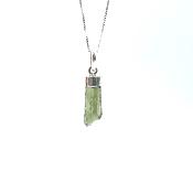 Véritable Moldavite Pendentif Avec Monture en Argent 20256