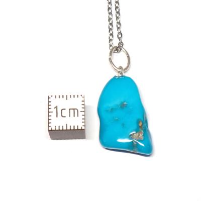 Turquoise Sleeping Beauty Pendentif Pierre Roulée 2190