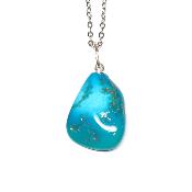 Turquoise Sleeping Beauty Pendentif Pierre Roulée 2192