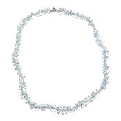 Création Pétales Aigue marine Collier 2464