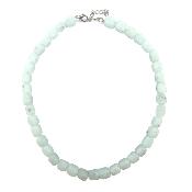 Amazonite du Brésil Collier Roulé Carré