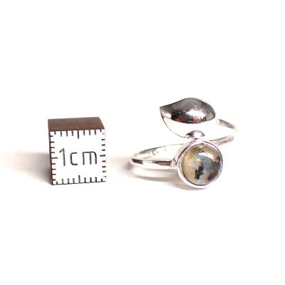 Labradorite Bague réglable en Argent avec Symbole Choix n°1 BG1B