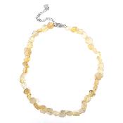 Citrine Chauffée (Améthyste Chauffée) Collier Roulé