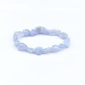 Calcédoine Bleue Bracelet Roulé