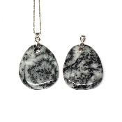 Diorites Orbiculaire Pendentif Mini Pierre Plate