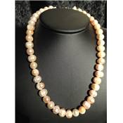 Perles d'Eau Douce Rose - Collier Epai Perles Ovale