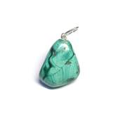 Malachite Pendentif Pierre Roulée