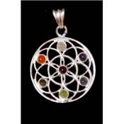 7 Chakras Pendentif Métal Argenté Choix n°58
