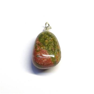 Unakite Pendentif Pierre Roulée