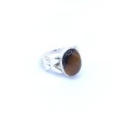 Oeil de Tigre Bague en Argent 13751 / Taille 53