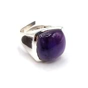 Améthyste Bague en Argent 14761 / Taille réglable