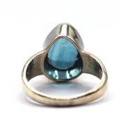 Fluorine Bleue Bague en Argent 18429 / Taille 62