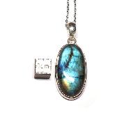 Labradorite Pendentif avec Monture en Argent 2208