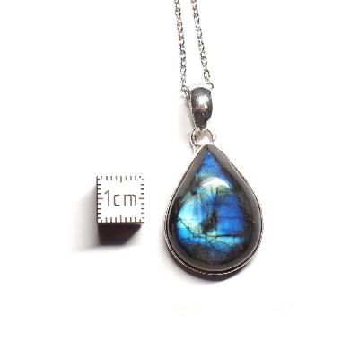 Labradorite Pendentif avec Monture en Argent 2213
