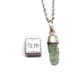 Véritable Moldavite Pendentif Avec Monture en Argent 2221