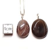Agate Botswana Pendentif Pierre Roulée