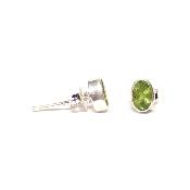 Péridot Boucles d'Oreilles Ovale Facette BO2B