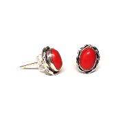 Corail Boucles d'Oreilles Ovale Choix n°2 BO2A