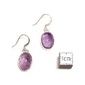 Améthyste du brésil Boucles d'Oreilles Ovale Pendante Choix n°2 BO3A