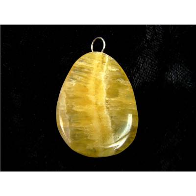 Calcite Orange Mini Pendentif Pierre Plate