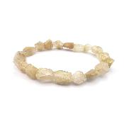 Cristal Rutile (Quartz Rutile) Bracelet Roulé Facetté