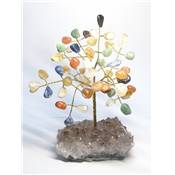 Arbre Avec Pierre Naturelle et Base en Améthyste