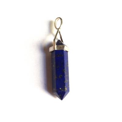 Lapis-Lazuli d'Afghanistan Pendentif Facetté Biterminé