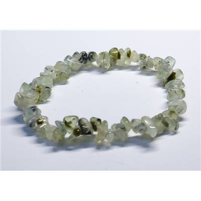 Préhnite Inclusions Epidote Bracelet Baroque